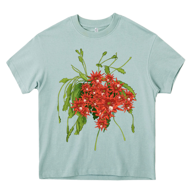 Red Orchid Cactus Heavy Core Tee by LillyAllenDesigns | Teevron