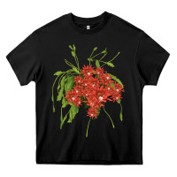 Black Red Orchid Cactus Heavy Core Tee - LillyAllenDesigns