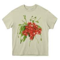 Mossy Red Orchid Cactus Heavy Core Tee - LillyAllenDesigns