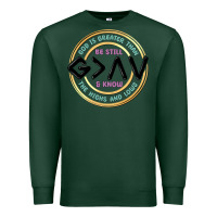 Sports Green be still and know Premium Sweatshirt - MaliasSmallBusiness