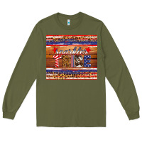Army Green 4th of July sparkler tribe Long Sleeve Tee - HRA Design Shop