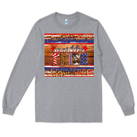 Heather Grey 4th of July sparkler tribe Long Sleeve Tee - HRA Design Shop