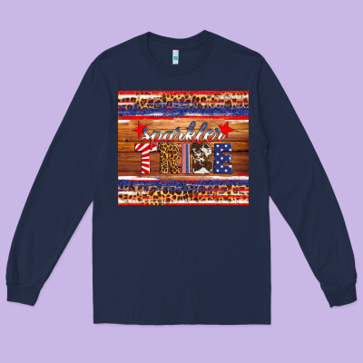4th Of July Sparkler Tribe Long Sleeve Tee Designed By Hra Design Shop