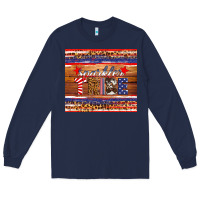 Navy 4th of July sparkler tribe Long Sleeve Tee - HRA Design Shop