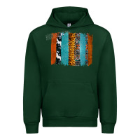 Forest Green Western Leopard Glitter Aztec Cowhide Pattern Brushstroke Urban Hoodie - Bettercallsaul