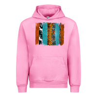 Fuchsia Pink Western Leopard Glitter Aztec Cowhide Pattern Brushstroke Urban Hoodie - Bettercallsaul