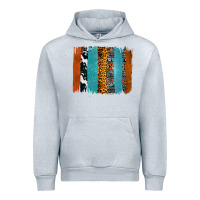 Heather Grey Western Leopard Glitter Aztec Cowhide Pattern Brushstroke Urban Hoodie - Bettercallsaul