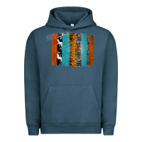Pigment Midnight Navy Western Leopard Glitter Aztec Cowhide Pattern Brushstroke Urban Hoodie - Bettercallsaul