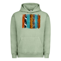 Pigment Oil Green Western Leopard Glitter Aztec Cowhide Pattern Brushstroke Urban Hoodie - Bettercallsaul