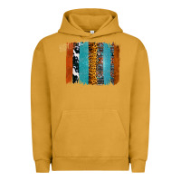 Pigment Peanut Butter Western Leopard Glitter Aztec Cowhide Pattern Brushstroke Urban Hoodie - Bettercallsaul