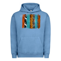 Pigment Pebble Blue Western Leopard Glitter Aztec Cowhide Pattern Brushstroke Urban Hoodie - Bettercallsaul