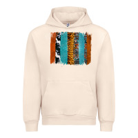 Sandshell Western Leopard Glitter Aztec Cowhide Pattern Brushstroke Urban Hoodie - Bettercallsaul