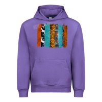 Tulip Western Leopard Glitter Aztec Cowhide Pattern Brushstroke Urban Hoodie - Bettercallsaul