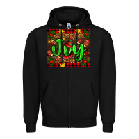 Black joy with gloves for Christmas Zipper Hoodie - AdoDesignShop