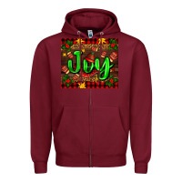 Burgundy joy with gloves for Christmas Zipper Hoodie - AdoDesignShop