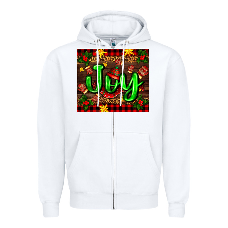 Joy With Gloves For Christmas Zipper Hoodie by AdoDesignShop | Teevron