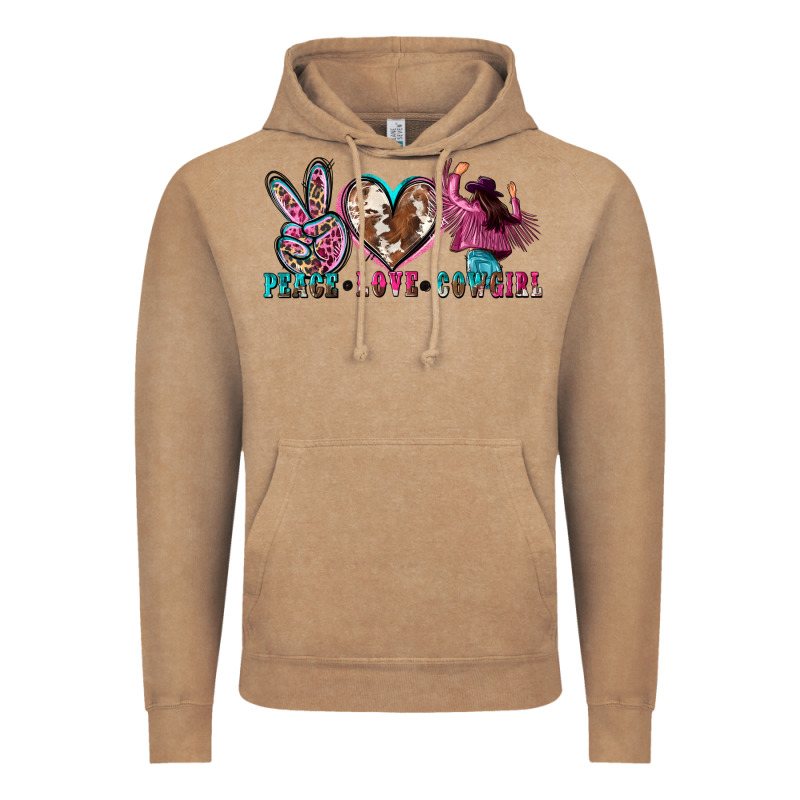 Peace Love Cowgirl Vintage Hoodie by Zillion Design Studio | Teevron