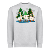 Heather Grey christmas duck Heavyweight Sweatshirt - Zillion Design Studio