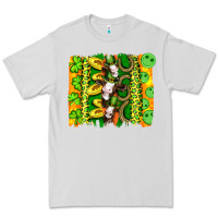 Dove Grey st patricks cow and coin wıth clovers and leopard brushstrokes Premium Tee - Artiststas