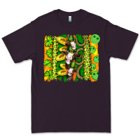 Plum st patricks cow and coin wıth clovers and leopard brushstrokes Premium Tee - Artiststas