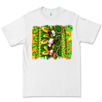 White st patricks cow and coin wıth clovers and leopard brushstrokes Premium Tee - Artiststas