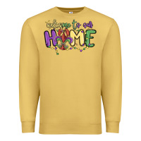 Antique Gold welcome to our home Premium Sweatshirt - MaliasSmallBusiness