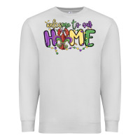 Dove Grey welcome to our home Premium Sweatshirt - MaliasSmallBusiness