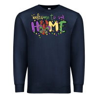 Navy welcome to our home Premium Sweatshirt - MaliasSmallBusiness