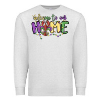 Oatmeal Heather welcome to our home Premium Sweatshirt - MaliasSmallBusiness