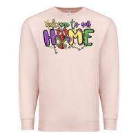 Pale Pink welcome to our home Premium Sweatshirt - MaliasSmallBusiness
