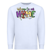White welcome to our home Premium Sweatshirt - MaliasSmallBusiness