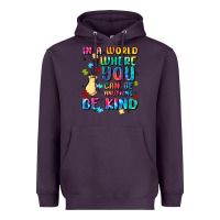 Plum in a world where you can be anything Heavyweight Hoodie - MaliasSmallBusiness