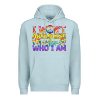 Blue Mist LGBTQ I Won't Apologize For Who I Am Premium Hoodie - BundleAndBundleShop