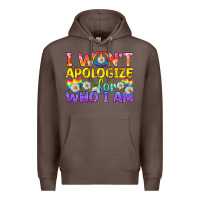 Coffee LGBTQ I Won't Apologize For Who I Am Premium Hoodie - BundleAndBundleShop