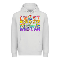 Dove Grey LGBTQ I Won't Apologize For Who I Am Premium Hoodie - BundleAndBundleShop
