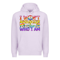 Lilac LGBTQ I Won't Apologize For Who I Am Premium Hoodie - BundleAndBundleShop