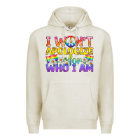 Oatmeal Heather LGBTQ I Won't Apologize For Who I Am Premium Hoodie - BundleAndBundleShop