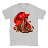 Moon Dust valentines day cowboy boots red  and roses Classic Tee - AdoDesignShop