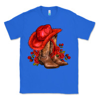 True Royal valentines day cowboy boots red  and roses Classic Tee - AdoDesignShop