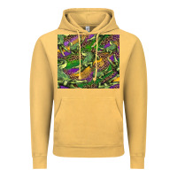 Vintage Mustard mardi gras louisiana crocodile leopard Vintage Hoodie - RanaPortraitStore