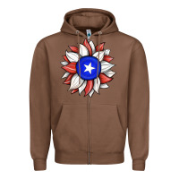 Chestnut sunflower puerto rico flag Zipper Hoodie - JahusDesignShop