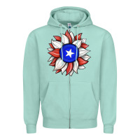 Seafoam sunflower puerto rico flag Zipper Hoodie - JahusDesignShop