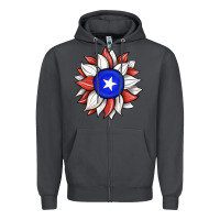 Smoke sunflower puerto rico flag Zipper Hoodie - JahusDesignShop
