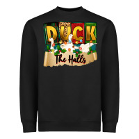 Black christmas duck the halls Heavyweight Sweatshirt - Zillion Design Studio