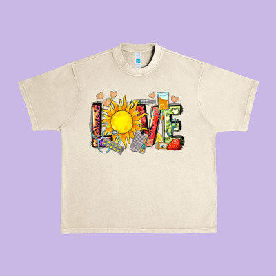 Love Summer Nurse Urban Heavy Tee Designed By Zillion Design Studio