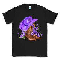 Black purple cowgirl  and roses Classic Tee - AdoDesignShop