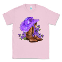 Bubblegum Pink purple cowgirl  and roses Classic Tee - AdoDesignShop