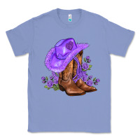 Colony Blue purple cowgirl  and roses Classic Tee - AdoDesignShop