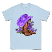 Dusty Blue purple cowgirl  and roses Classic Tee - AdoDesignShop