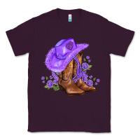 Plum purple cowgirl  and roses Classic Tee - AdoDesignShop